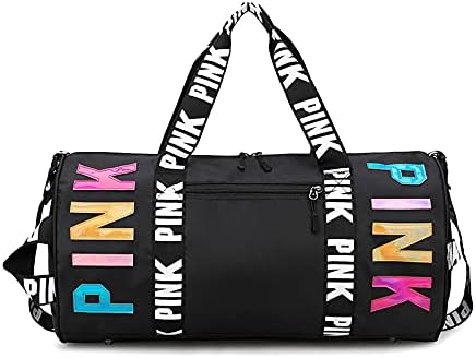PINK Traveler Duffel/ Overnight Bag/ Gym Bag (Red)
