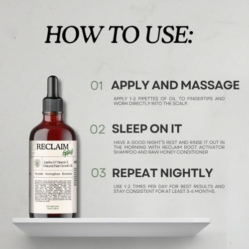 Reclaim Gang Natural Hair Growth Oil with Rosemary & Pumpkin Seed 3.4oz — view 6