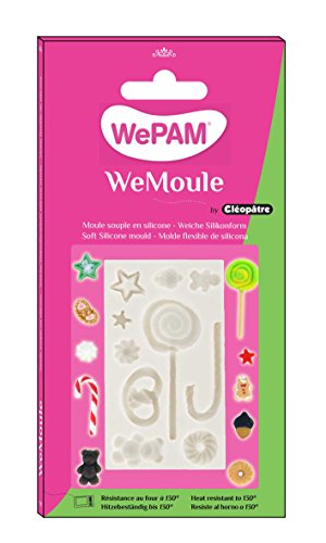 WePAM - PF00MD09 - WeMoule - Molde de silicona para moldear dulces navideños con porcelana fría Cover