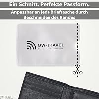 OW-Travel RFID Blocker Kartenhülle TÜV geprüft, NFC Schutz, 5 Kartenhüllen – Ansicht 8