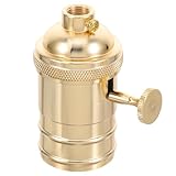Douilles de lampe : à vis, filetage serré, ne glisse pas facilement de l'ampoule, la douille peut être utilisée en toute sécurité, support de lampe vintage