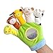 Honey MoMo Jouets de pièce, poupées et jouets, mignon, en carton animé, gants en peluche, pour enfants, éducatifs, main marionnette, vert