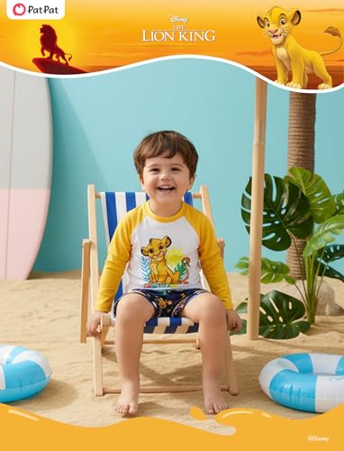 Image of Disney Marvel Spiderman Swimsuit Rash Guard Shirt & Swim Trunks Stitch Boys Swim Set UPF 50+ Summer Kids Bathing Suit 3M-13T