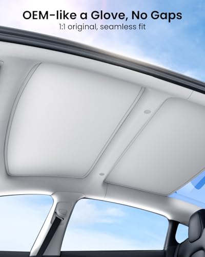Image of REEVAA Tesla Model 3 (2026-2020) Sunshade Roof Accessories, Gray