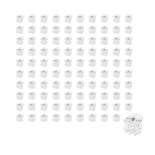 100pc Clear Orchid Clips 0.79 Opening Clip Plant Clips for Climbing Plants Plant Wall Clips Flower & Garden Support Clips Reusable Mini Plant Cages & Stakes for Patio Lawn & Greenhouse