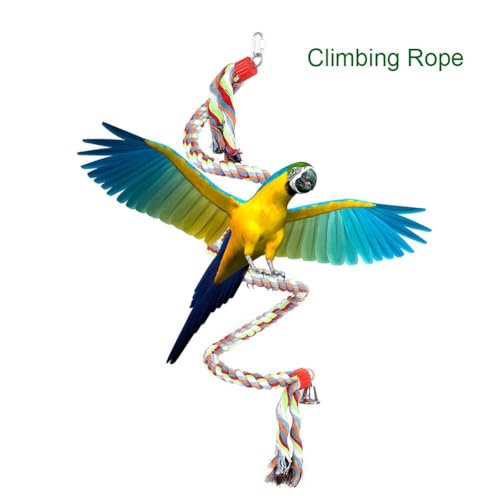 Corde oiseau perroquet 1.6m pour cage et grands oiseaux - 4