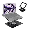 Adjustable Laptop Stand for Desk,Portable Laptop Holder with 360° Rotating Base,Ergonimic Foldable Laptop Riser, Compatible with MacBook Air/Pro,HP,Dell,Lenovo and All Laptops(10-17 inch),Black
