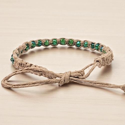 Image of BlueRica Hemp Anklet with Glass Beads