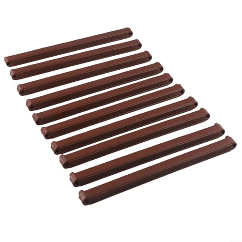 10 guías de plástico silenciosas para cajones, rieles de repuesto suaves para cajones, cajones extraíbles, guías de reducción de ruido en 180 mm, 235 mm (marrón-235 mm)