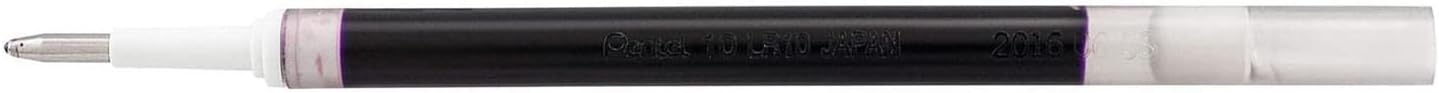 Pentel Refill for EnerGel RTX, EnerGel Deluxe, Metal Tip, Bold Point, Violet Ink, Box of 12 (LR10-V-12)