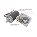 Worm Gear Motor, High Torsion Speed Reduce Electric Gearbox Motor Reversible 8mm Shaft 12V(12V,50RPM)
