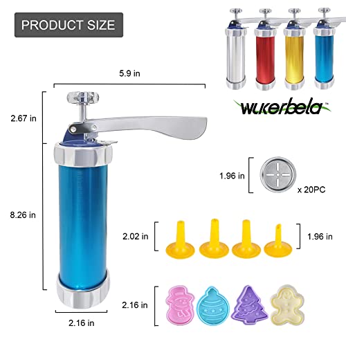 Cookie Press For Baking, Stainless Steel Cookie Cutter, Diy Biscuits For Christmas Party Fest Decoration Includes 20 Cookie Disc Shapes(Silver)… #TOP5