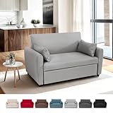 Produce Shop Divano Letto 2 posti Estraibile Design Moderno in Tessuto Porto Rico - Grigio...