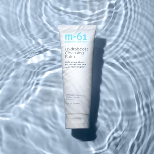 m-61 Hydraboost Cleansing Balm | Makeup Removing Cleanser Balm Melts Away Dirt, Oil, and Sunscreen | Fragrance Free | Derm & Allergy Tested | Made in USA | 4.2 Fl Oz
