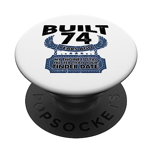 Motor más caliente que la fecha - 74 años 74 cumpleaños PopSockets PopGrip Intercambiable
