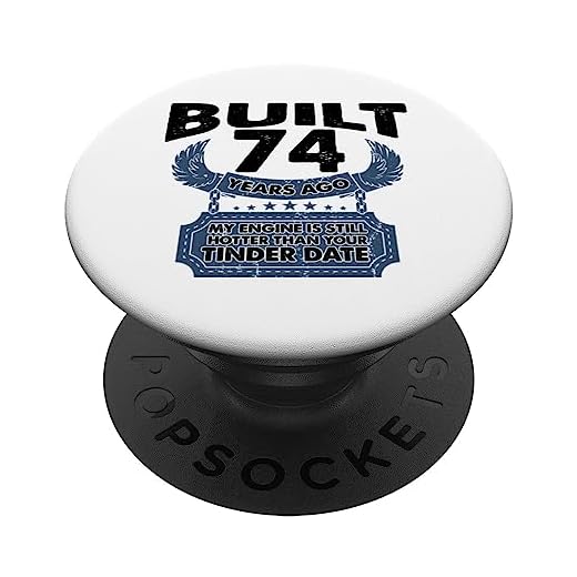 Motor más caliente que la fecha - 74 años 74 cumpleaños PopSockets PopGrip Intercambiable