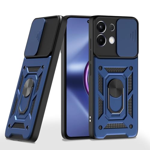 Image of Luxe Back Cover for Oppo K13 Turbo 5G / Oppo K13 Turbo Pro 5G | D10 Tough Armor Case | Sliding Camera Shield | 360 Protection | Kickstand Ring Holder | Military-Grade Bumper Case
