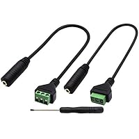 ZdyCGTime 3,5-mm-Stereo-TRRS-Audioadapterkabel - 2 Stück, 30 Cm, Schraubklemme Auf 4-polig