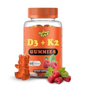 Vitamin D3 K2 Gummies – 4000 IU D3 + 100 mcg K Blend – Immune & Bone Support – Vegan, Non-GMO & Gluten-Free – 60 Berry-Flavored Gummies for Children