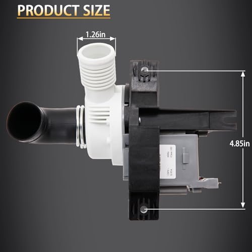Pompe de vidange à haut débit compatible lave-linge Maytag - 7
