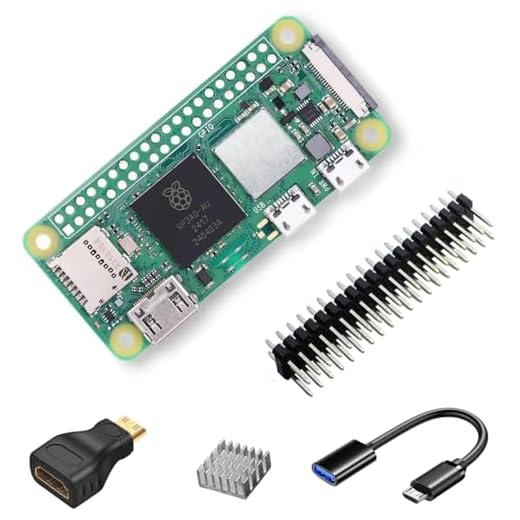 RasTech Raspberry Pi Zero 2W Kit con Pin Header, Dissipatore di Calore in Alluminio, Cavo Micro USB OTG, Mini Adattatore HDMI-HDMI (con CPU Quad-Core, Bluetooth 4.2, BLE, Antenna integrata ecc.)