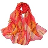 seidenchiffon gemustert MODISCH ELEGANTER SCHAL FÜR JEDEN ANLASS - FAIRYGATE Georgette Chiffonschal Damen , diese damenschals können zu einem bezaubernden look gestylt werden. Das besondere neue Design lässt Sie einzigartig aussehen.