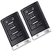 KEYALL 2 Pack 6 buttons Remote Control Car Key Fob 2009-2013 Fit for Cadillac Escalade 6.0L,2007-2014 Fit for Cadillac Escalade 6.2L OUC6000223,22756465,22756466
