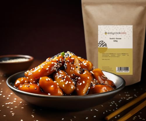EasyCookAsia Premium Sesammix 100g | Schwarzer & Weißer Sesam | Nährstoffreich & Aromatisch | Perfekt für Sushi, Salate, Brot, Dressings & als knusprige Toppings