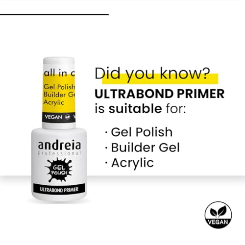Andreia Nail Primer for Gel Nails - Ultrabond Primer Gel Polish for Nail Preparation - Primer for Acrylic and Gel Nails - Get Nail Prep in Seconds - Excellent Adhesive - 10.5 ml - Image 4