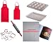 Produktbild KitchenAid Family Set Bundle (KG318ER) Backblech Muffinblech Ausstechformen Teigroller inkl. Kochbuch (248 Seiten)