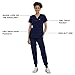 Kitmaz Women's V-Neck Scrub Top | 4-Way Stretch, Ultra-Soft & Breathable | 3 Pockets for Work((NavyBlue,L)