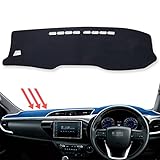 SMABEE for Toyota Hilux SR5 4x4 Hilux REVO Hi-Rider 2015-2019 Manual Dash Mat Dashmat Black Carpet Car Dashboard Automotive Interior