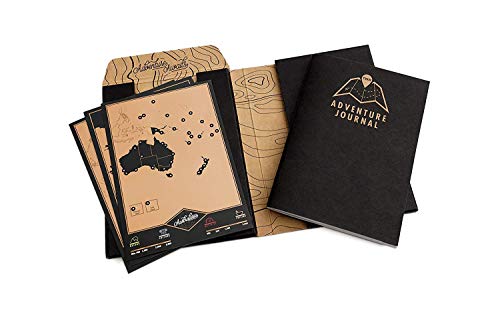 Adventure Journal – Scratchable World Adventurer’s Guide – Scratch Off Travel Experience Diary – Contains Scratch Off Maps with Countries, Cities, & States – Great Travel Gift