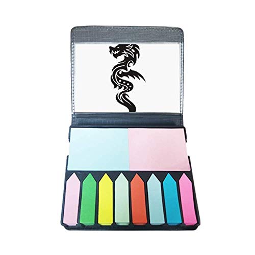 Dragon animal art grain silhouette self stick note page marker couleur pour bureau
