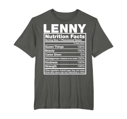 Lenny Nutrition Facts T-Shirt Lenny Name Geburtstag Shirt T-Shirt