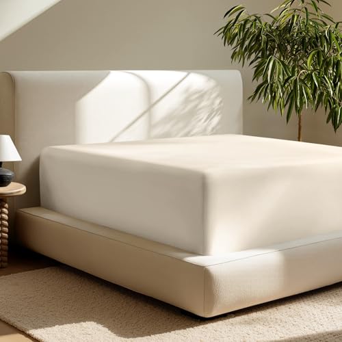 Bare Home Queen Fitted Sheet - Extra Deep Pocket Fitted Sheet - Premium 1800 Microfiber - Ultra-Soft...
