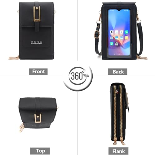 PORT&LOTUS Small Cell Cross Body Purses for Women Mini Shoulder Handbags Zipper Crossbody Bags2