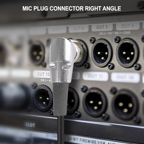 Image of MX 3 Pin XLR Microphone pin Pure Copper Nickel Plated for High Conductivity microphone (3-Pin Male Connector (Right-Angle), Pack of 4, Male Connector)