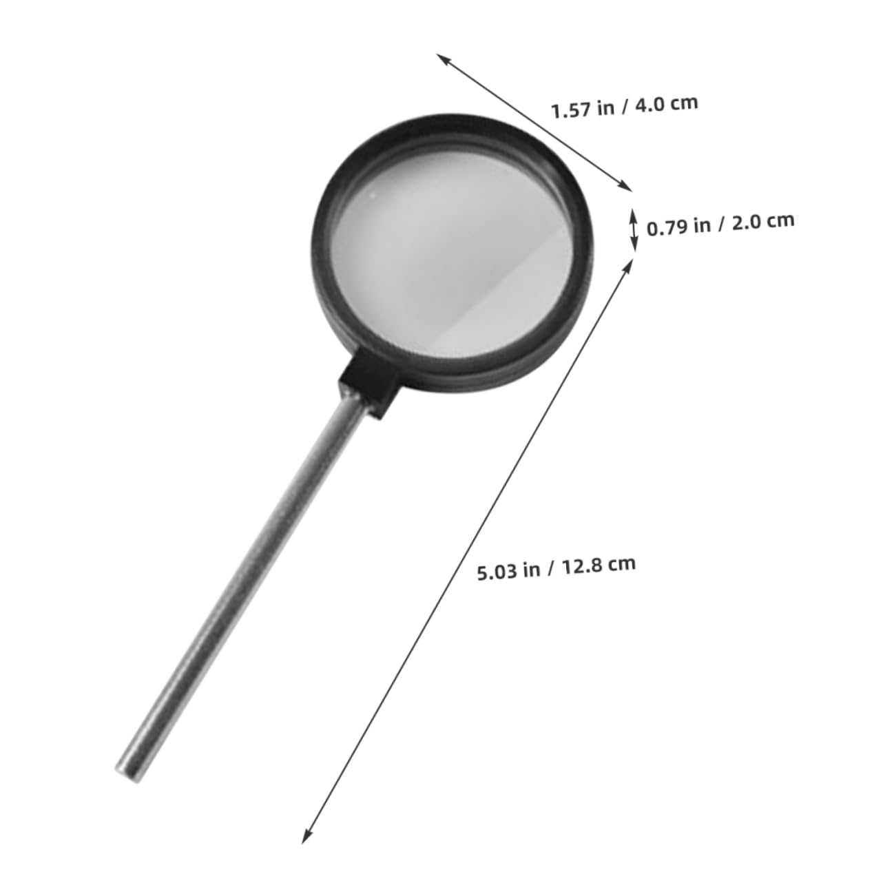 HOMOCONO Optical Glass Lenses 2pcs Handheld Concave Convex Lenses for Physics Teaching Applications