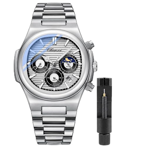 Image of Gosasa Fashion Men's Watches Date Business Watch Stainless Steel Luxury Style Luminous Quartz Waterproof Analog Display Male Wristwatch