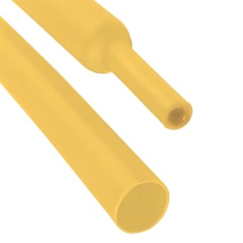 Kable Kontrol Heat Shrink Tubing 3/4 Inch 31 Dual Wall Adhesive Lined 4 Ft Long - Cable Sleeve for Automotive and Electrical Use Waterproof Marine Heat Shrink Tube Wire Wrap, Yellow