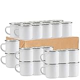 Conde Sublimation Blank Enamel Camp Mug - 12oz (24, White)