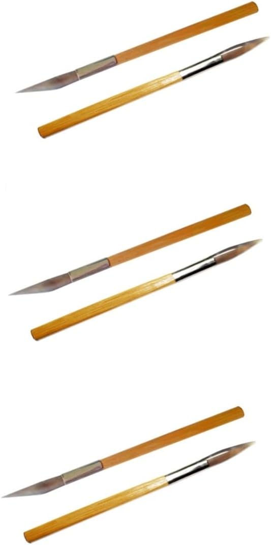 3sets Agate Polishing Tool Set for Jewelry Handle Polishing Knives 2pcs*3