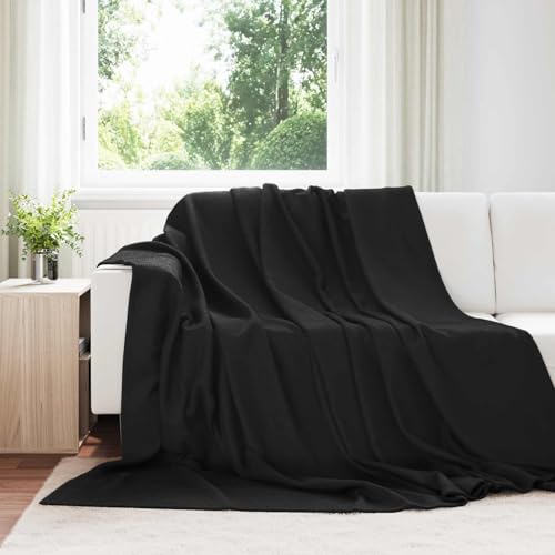 Lumanois Manta Negro 240 x 220 cm Lana,Casa y jardín,Ropa de casa,Ropa de Cama,Mantas,1.07kg-42017027