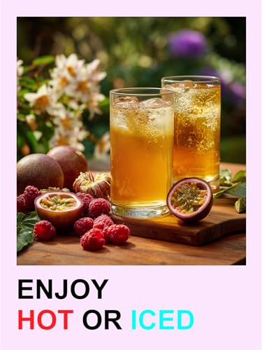 Image of TeeLux Decaf Passion Fruit & Raspberry Green Tea, Aromatic & Smooth, 100 ct