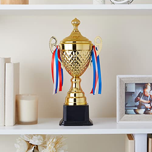 juvale large gold trophy cup for sports championships tournaments award competitions spelling bee 152 x75 x 475 in - trophy award