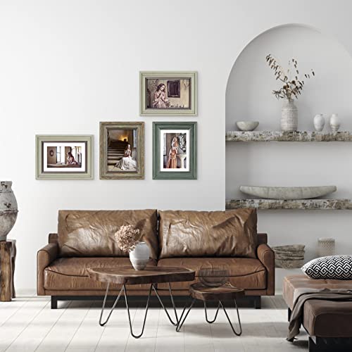 Xuanluo 3 Pack 4X6 Inch Picture Frames Farmhouse Rustic Vintage Distressed Wood Grain Photo Frame With Tempered Glass For Table Top Display And Wall Hanging #TOP5