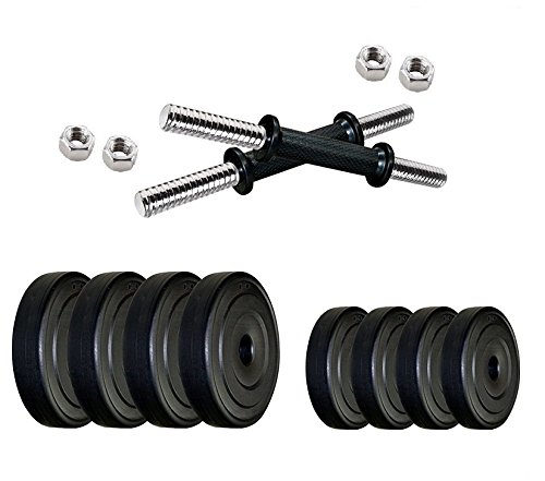 Ekatra Fitness 10 Kg Adjustable PVC Weight With 14 Inches Nickel Electroplated Steel Dumbbell Rods And Steel Nuts (B074J8FH9L) Amazon Price History, Amazon Price Tracker