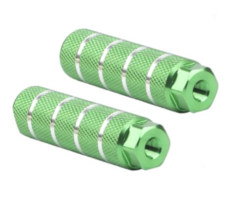 KINSPORY 3/8 inch - 26 Teeth Aluminum Alloy Bike Pegs Foot Pedals Backseats Stands Pack of 2 - Black