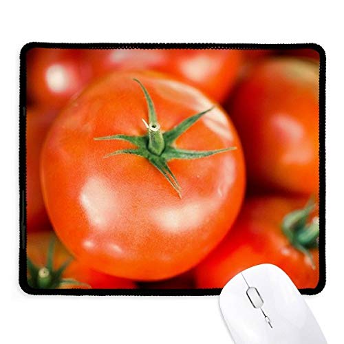 Alfombrilla de ratón con bordes cosidos duraderos y diseño fotográfico de tomate